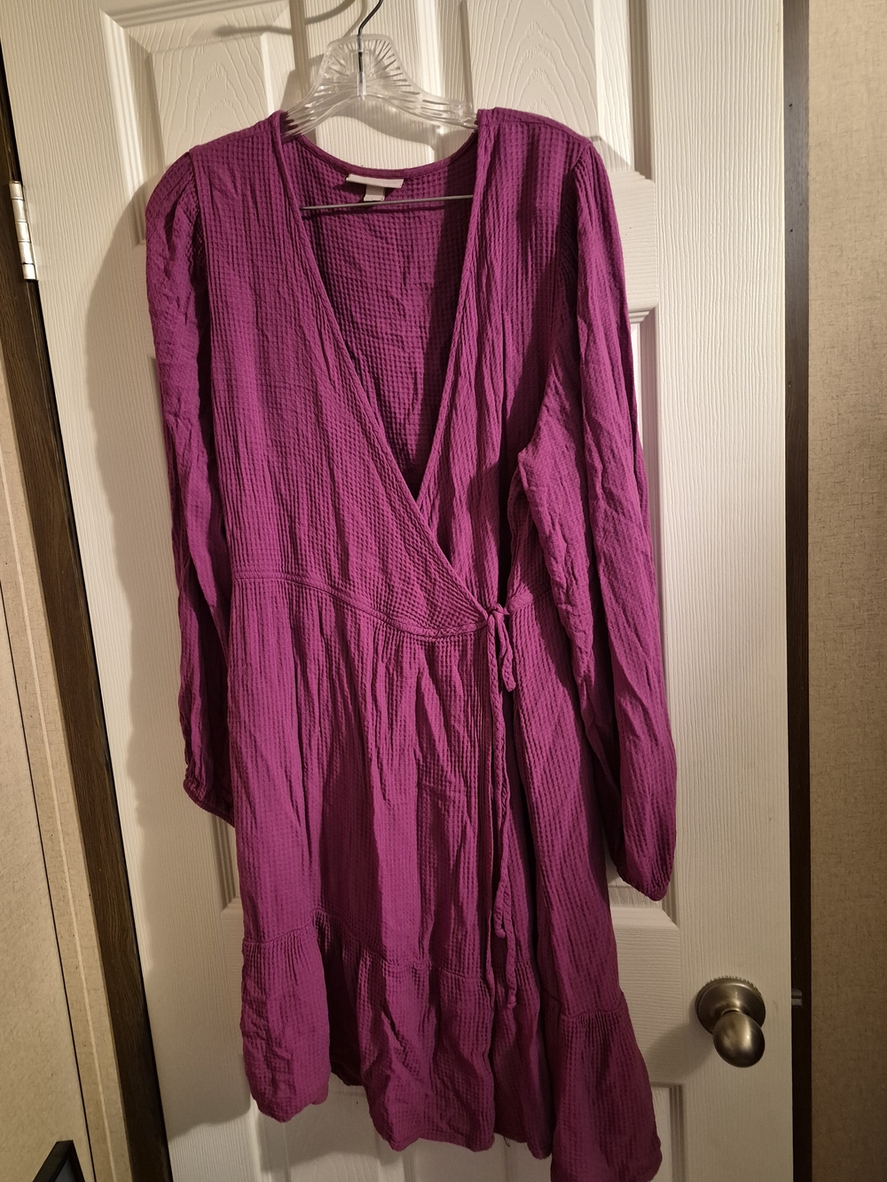 Knox Rose Asymmetrical Wrap Dress in Magenta